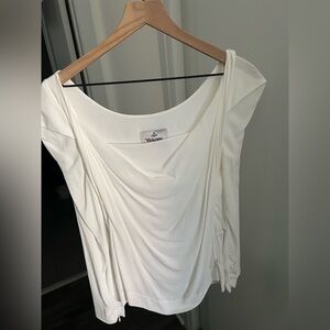 Vivienne Westwood Draped Long Sleeve White Women's Top
